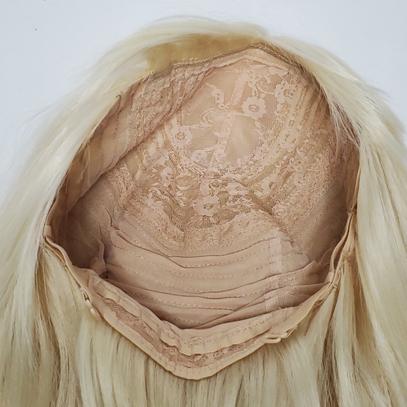 Blonde Straight Hair Wig with Bangs - Picture 4 of 7